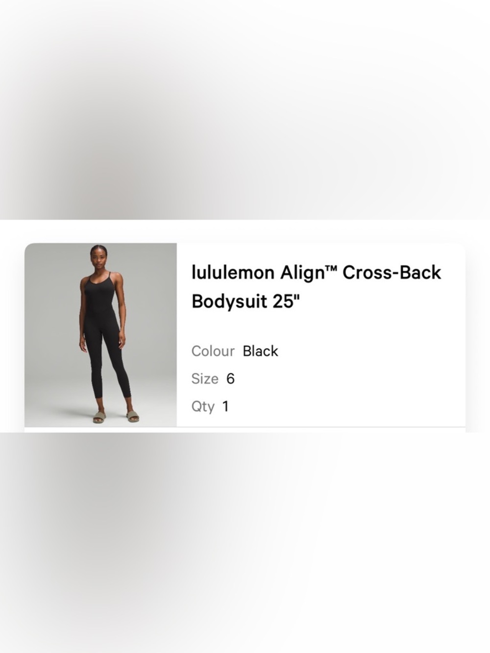 Lululemon Align Cross-Back Bodysuit 25”
Size 6 Onsie jumpsuit - Picture 4 of 4